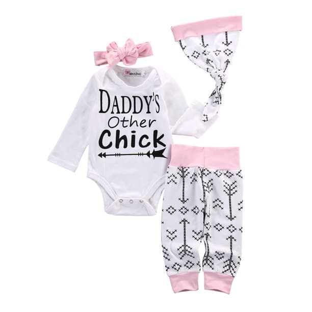 Newborn Girls Clothes Baby Romper Outfit Pants Set Long Sleeve Toddler Infant Winter Clothing 